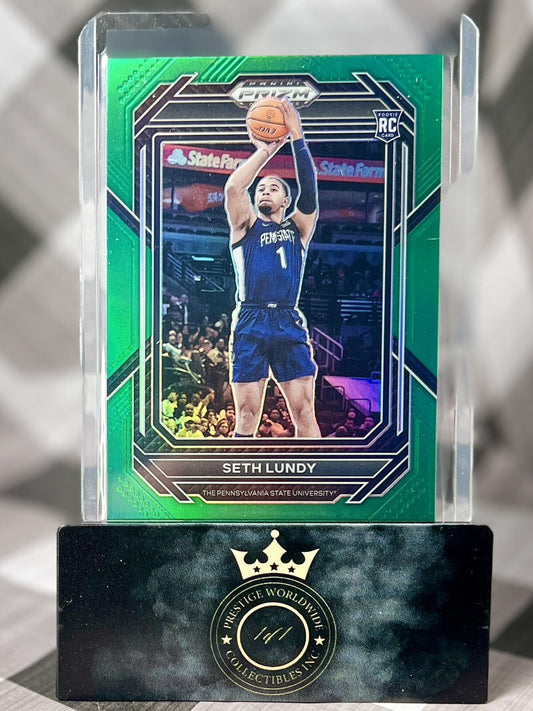 Seth Lundy 2023 Prizm Draft Picks Green Rookie #46 Penn State & Atlanta Hawks