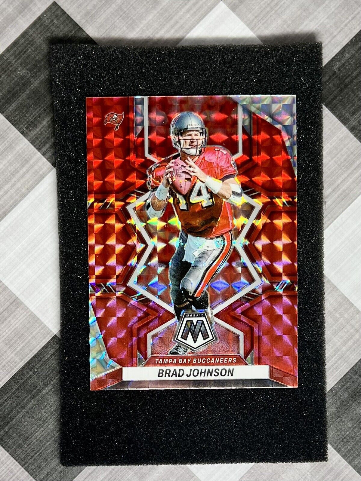 2022 Mosaic Brad Johnson Red Mosaic #188 Buccaneers FB2