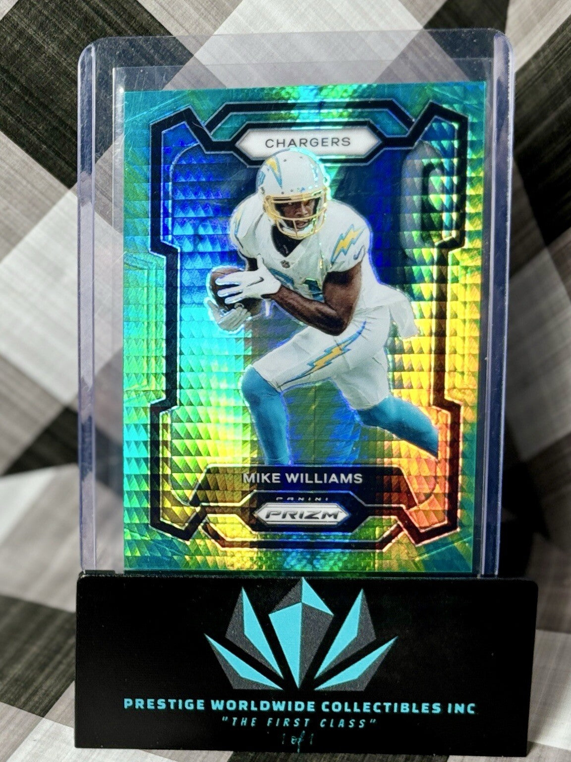 Mike Williams 2023 Prizm Green Hyper /175 #161 Los Angeles Chargers