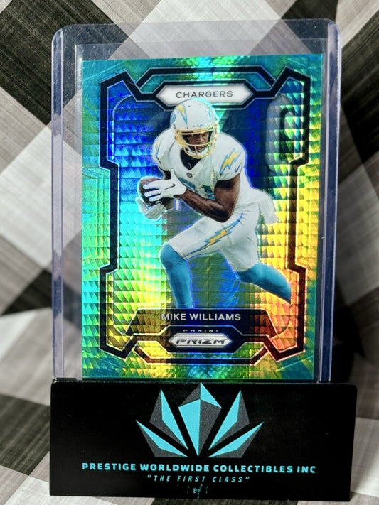 Mike Williams 2023 Prizm Green Hyper /175 #161 Los Angeles Chargers