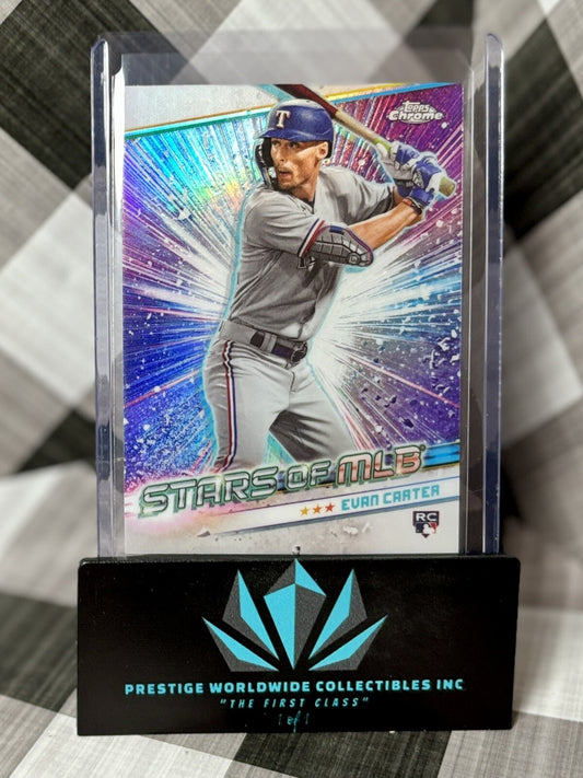 Evan Carter 2024 Topps Series 2 Stars of MLB Chrome Rookie #CSMLB-47 Rangers RC
