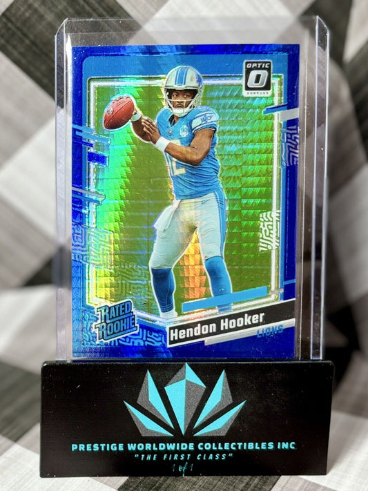 Hendon Hooker 2023 Donruss Optic Blue Hyper Rated Rookie #234 Detroit Lions RC