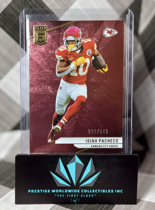 Isiah Pacheco 2024 Panini Donruss Elite Red /249 #29 Kansas City Chiefs