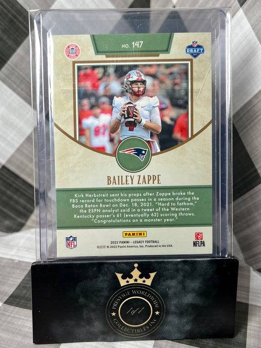 Bailey Zappe 2022 Legacy Rookie #147