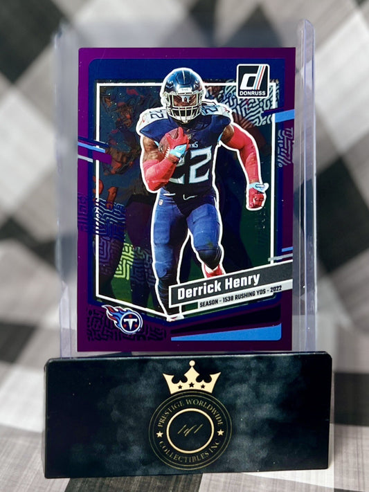 Derrick Henry 2023 Donruss Purple Season Stat Line /500 #284 Tennessee Titans SP