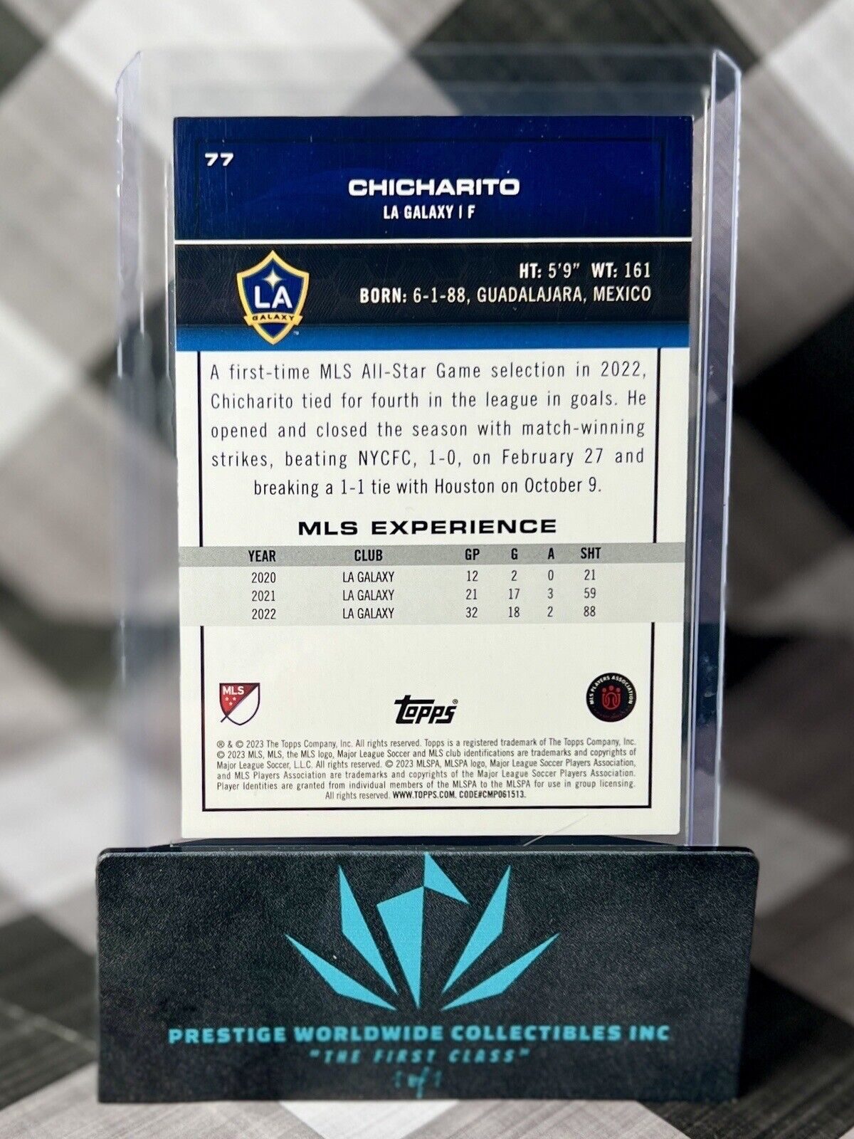 Chicharito 2023 Topps MLS Icy Black Foil #77 LA Galaxy SP