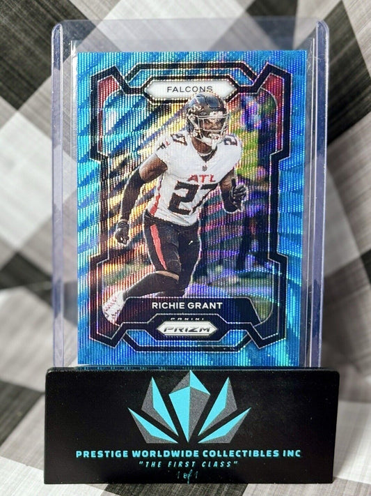 Richie Grant 2023 Panini Prizm Blue Wave Prizm 13/199 #13 Atlanta Falcons