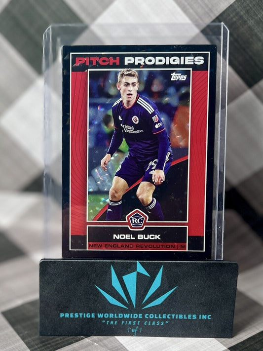 Noel Buck 2023 Topps MLS Pitch Prodigies Icy Black Foil Rookie #105 NY Revo RC