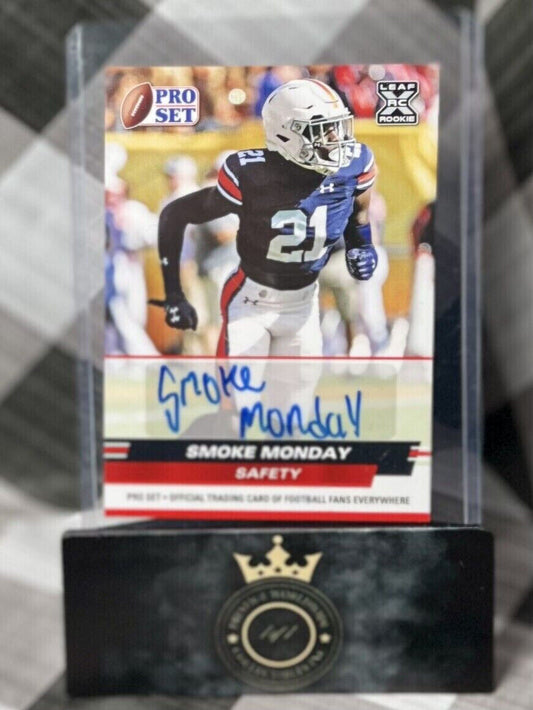 SMOKE MONDAY 2022 LEAF DRAFT ROOKIE AUTO RED #BA-SM1 NO SAINTS AUBURN TIGERS RC