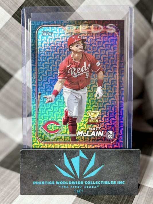 Matt Mclain 2024 Topps Series 1 Easter Foil Rookie #327 Cincinnati Reds RC