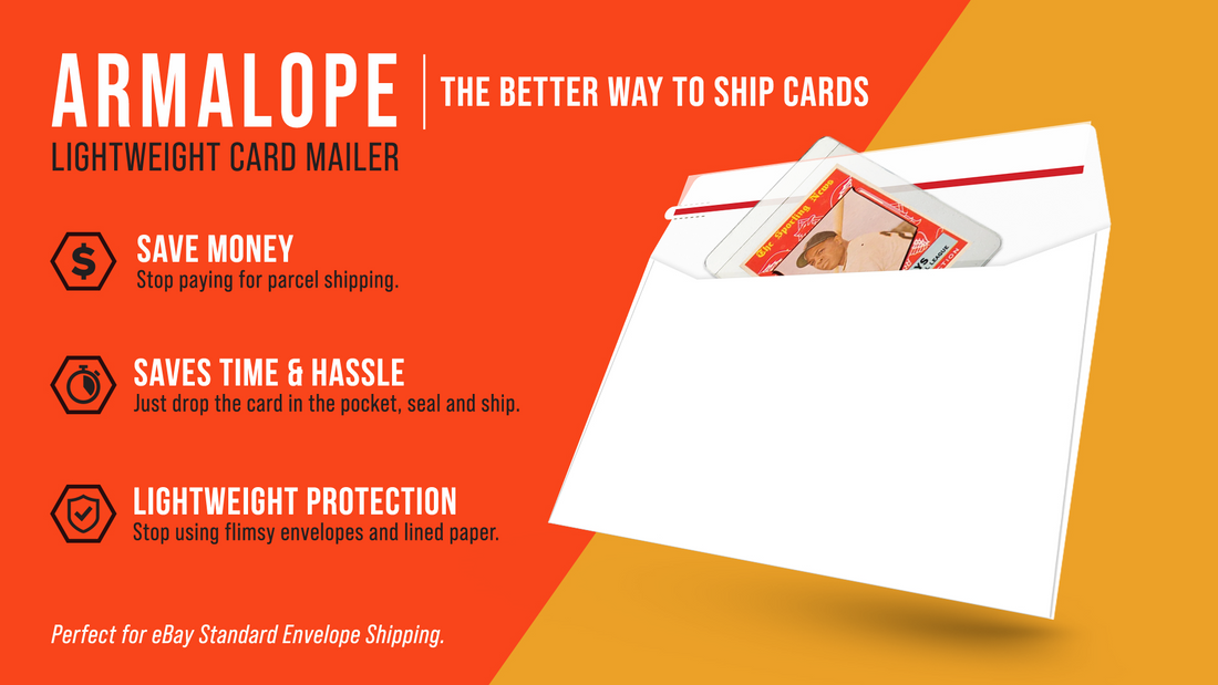 CardShellz Armalope Envelope Single Pocket 50 Count for eBay Standard Shipping