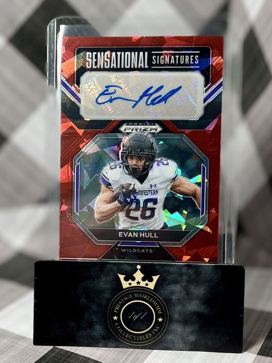 Evan Hull 2023 Panini Prizm Draft Picks Sensational Auto Rookie #SS-EVH NWU INDY