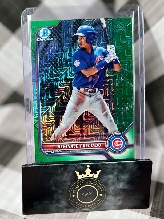 Reginald Preciado 2022 Bowman Chrome Green Mojo Refractor /99 #BCP-44