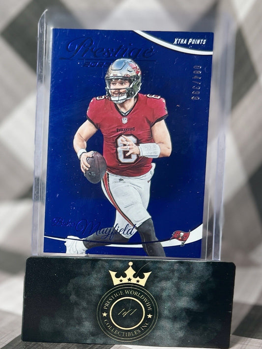 Baker Mayfield 2023 Prestige Base Xtra Points Blue /399 #273 TB Buccaneers SP