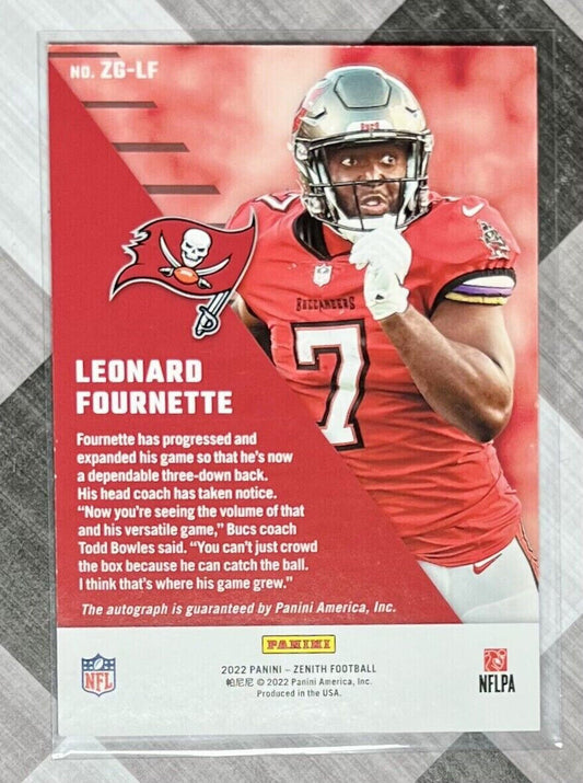 Leonard Fournette 2022 Zenith Z-Graphs Lightning Auto 1/5 #ZG-LF Bucs 1st Print