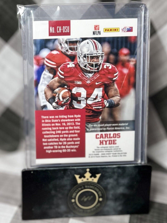 Carlos Hyde 2015 Panini Collegiate Patch Relic #CH-OSU Ohio State Buckeyes 49ers