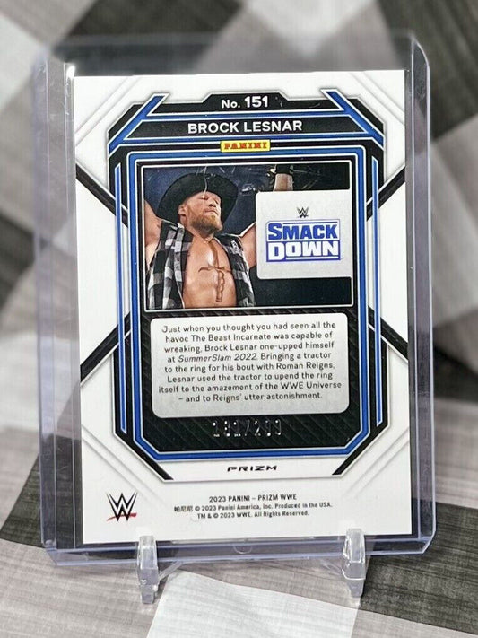Brock Lesnar 2023 WWE Prizm Red /299 #151