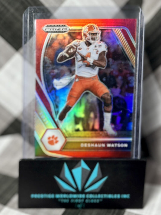 Deshaun Watson 2021 Panini Prizm Draft Picks Red Prizm /299 #2 Clemson Tigers