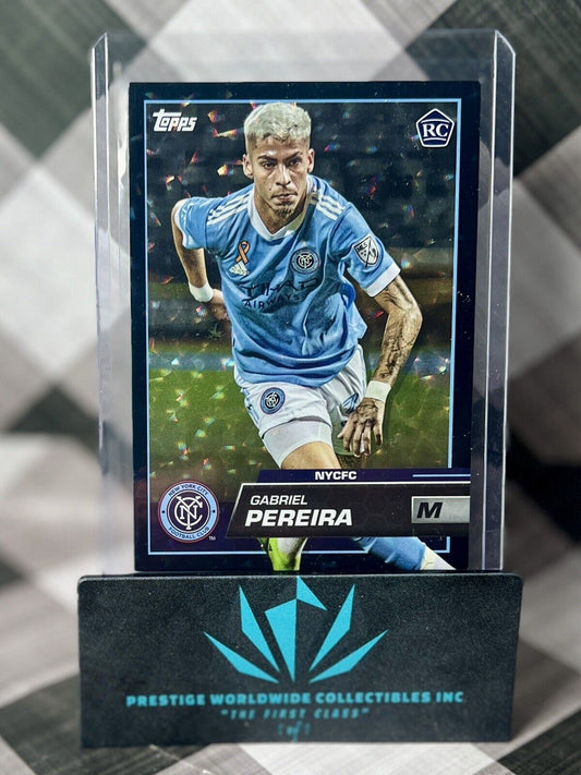 Gabriel Pereira 2023 Topps MLS Icy Black Foil Rookie #74 New York City FC RC