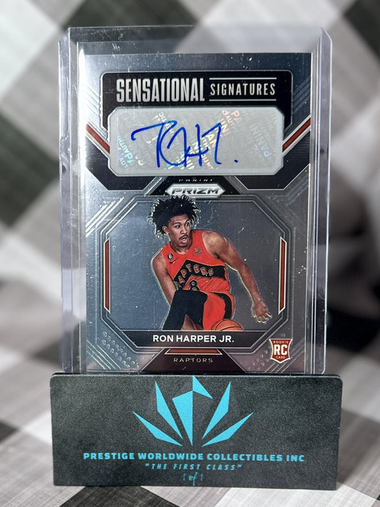 Ron Harper Jr. 2022-23 Prizm Sensational Signatures Rookie Auto #SS-RP Raptors
