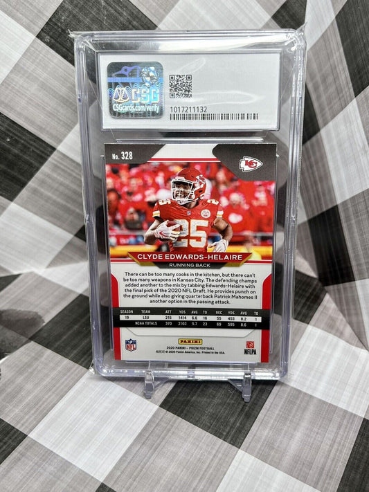Clyde Edwards-Helaire 2020 Panini Prizm #328 Black & White Image Variation CSG 9