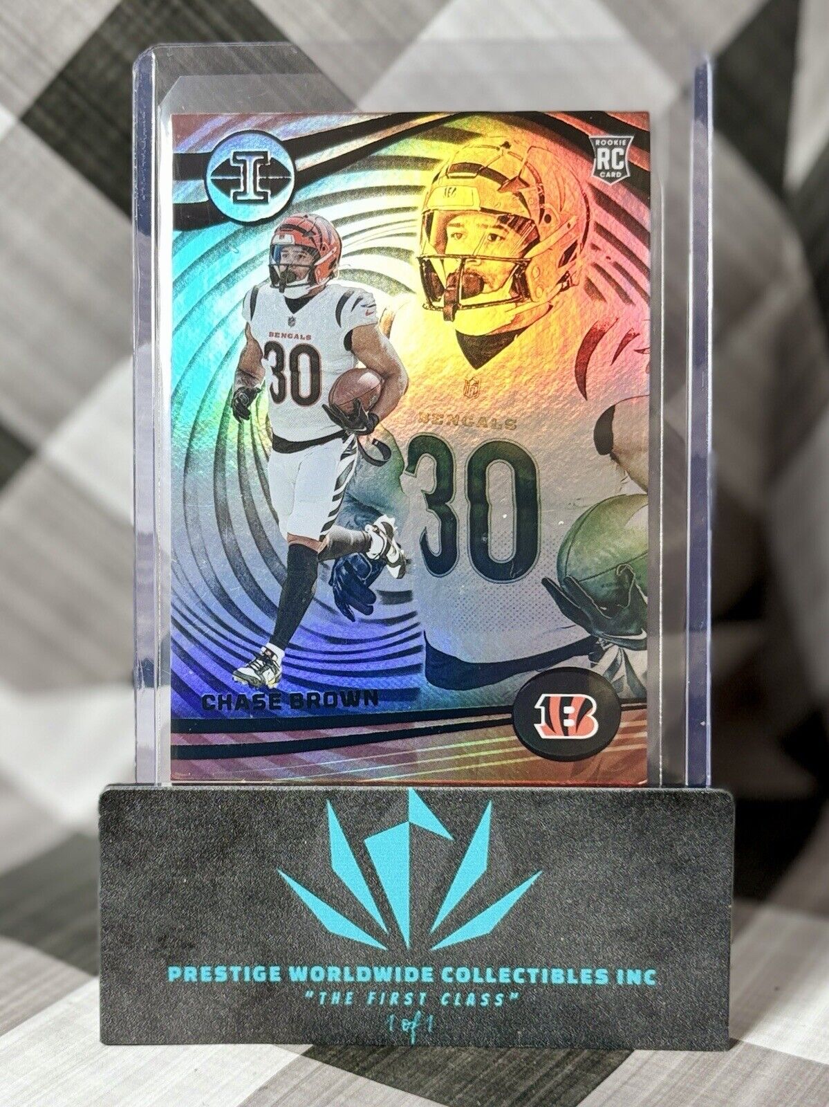 Chase Brown 2023 Panini Illusions Base Rookie #23 Cincinnati Bengals RC