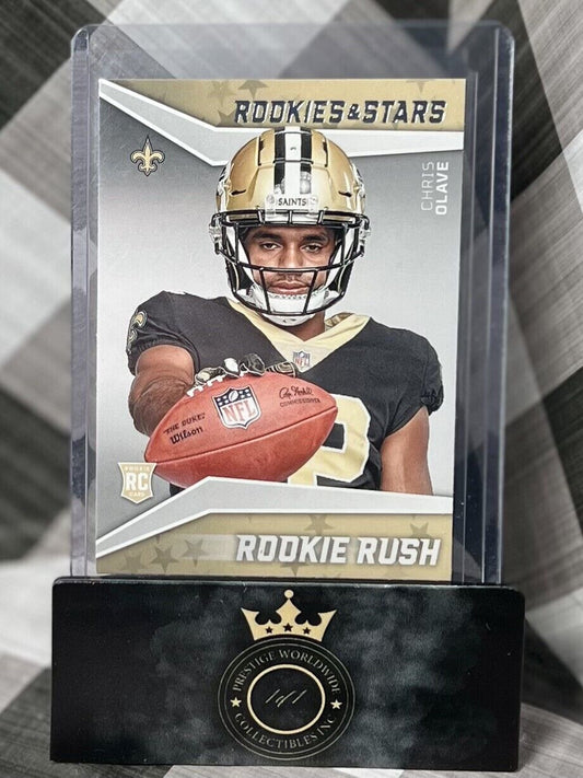 CHRIS OLAVE 2022 Panini Rookies & Stars Rookie Rush Insert #RR-7 - SAINTS RC