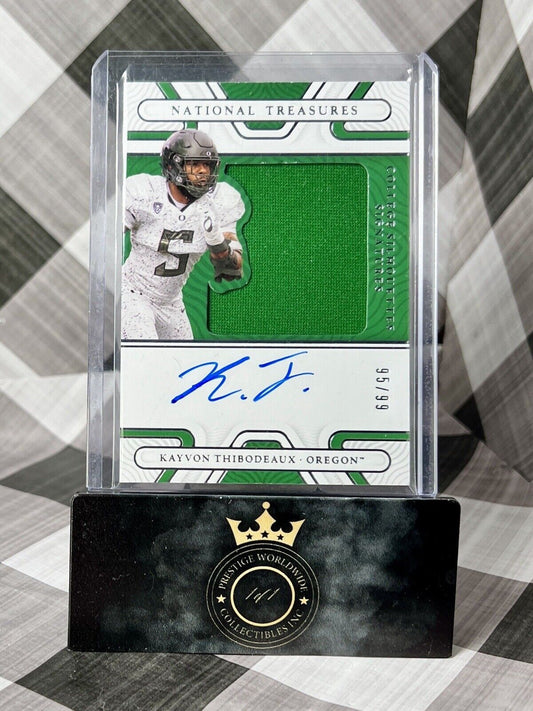 Kayvon Thibodeaux 2022 Nat. Treasures Rookie Patch Auto /99 #SS-KTH Giants RPA