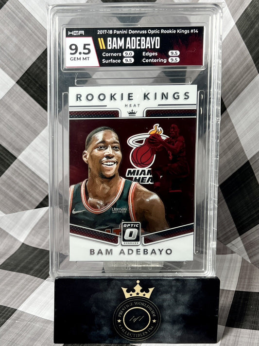 Bam Adebayo 2017-18 Panini Donruss Optic Rookie Kings HGA 9.5 #14 Miami Heat RC