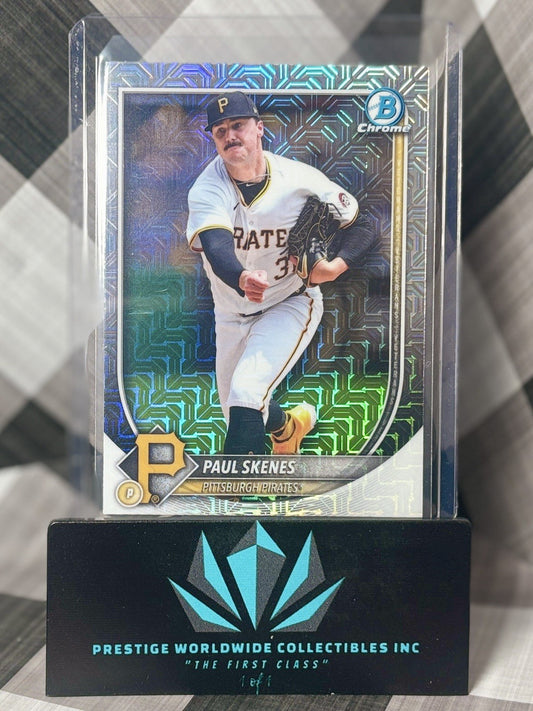 Paul Skenes 2025 Bowman Chrome Mojo Refractor #30 Pittsburgh Pirates