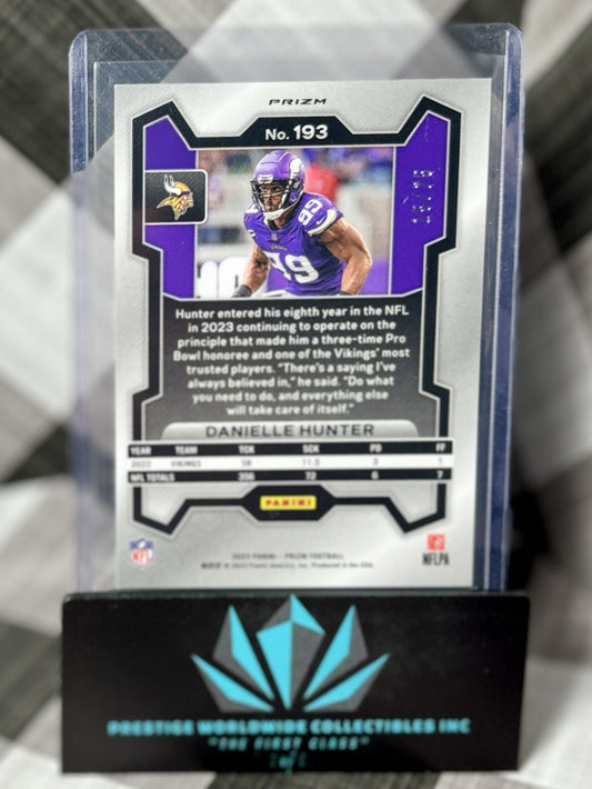 Danielle Hunter 2023 Prizm Green Scope /75 #193 Minnesota Vikings SP