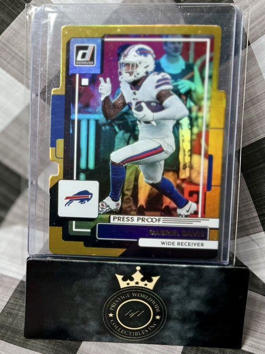 Gabriel Davis 2022 Panini Donruss Gold Die Cut Press Proof /25 #112 - Bills SP