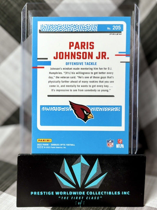 Paris Johnson Jr. 2023 Donruss Optic Rated Rookie Blue Stars Emoji #205 Cards RC