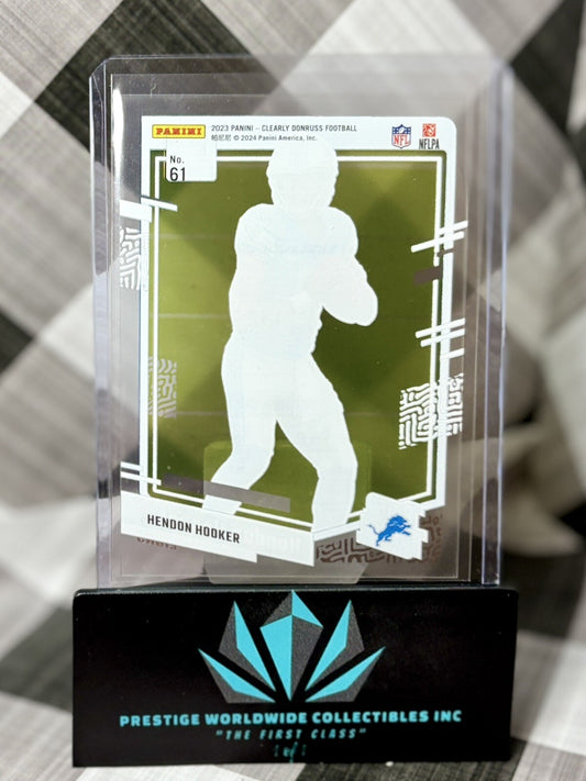 Hendon Hooker 2023 Panini Clearly Donruss Rated Rookie #61 Detroit Lions RC