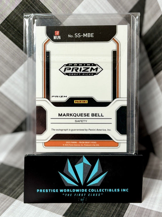 Markquese Bell 2022 Prizm Draft Picks Sliver Prizm Rookie Auto #SS-MB Cowboys RC