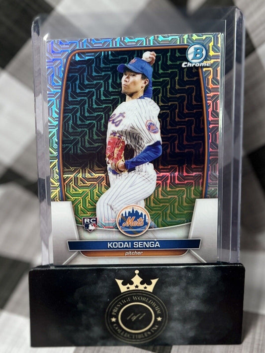 Kodai Senga 2023 Bowman Chrome Mega Box Mojo Refractor Rookie #75 Mets RC
