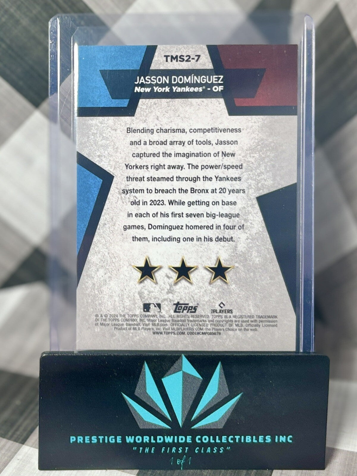 Jasson Dominguez 2024 Topps Series 2 Mega Stars SSP Rookie #TMS2-7 NY Yankees RC