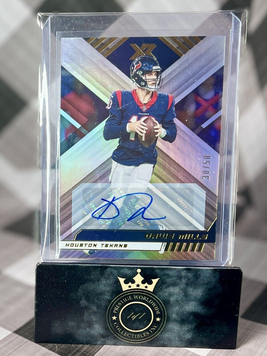 Davis Mills 2022 Panini Xr Silver Auto /50 #27 Houston Texans SP & Stanford