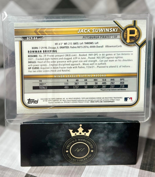 Jack Suwinski 2022 Bowman Chrome 1st Mojo Refractor #BCP-84