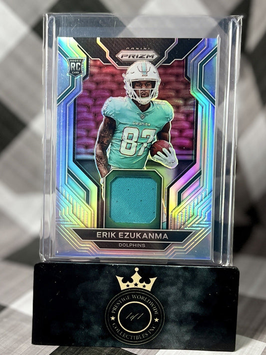 Erik Ezukanma 2022 Panini Prizm Rookie Gear Silver Prizm Patch #RG-EE Dolphins