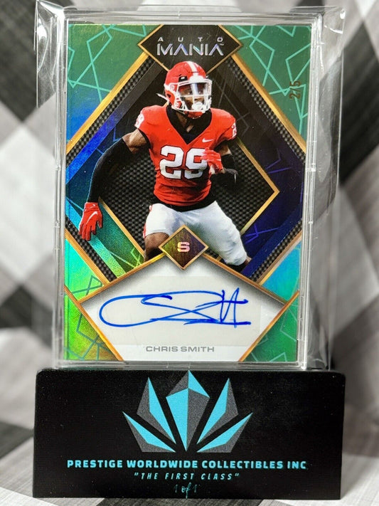 Chris Smith 2023 Wild Card Auto Mania Teal Lazer Foil Rookie /5 #AMD-A Raiders