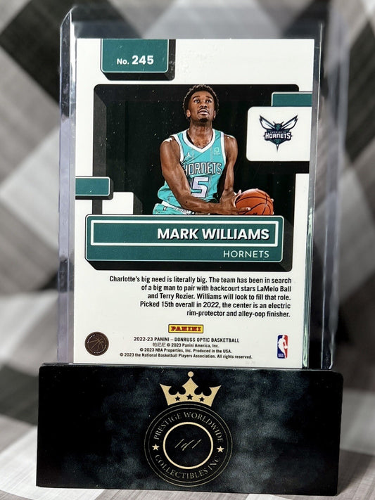 Mark Williams 2022-23 Donruss Optic Holo Rated Rookie #245 Charlotte Hornets RC