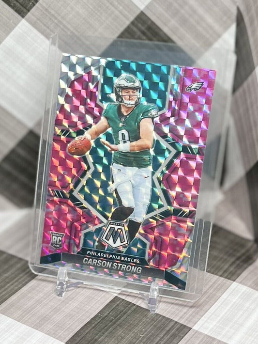 Carson Strong 2022 Mosaic NFL Camo Pink Rookie #306 - Philadelphia Eagles RC