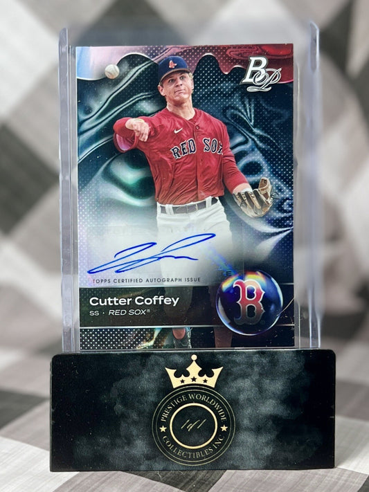 Cutter Coffey 2023 Bowman Platinum Auto #TOP-76 Boston Red Sox Top Prospect