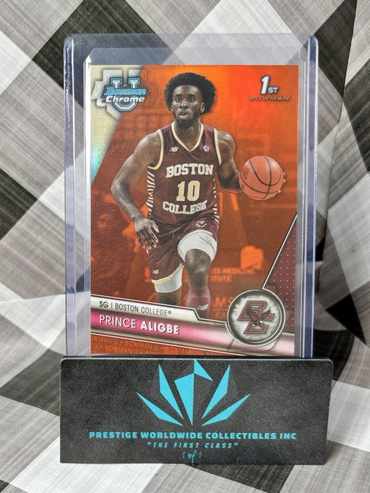 Prince Aligbe 2023-24 Bowman U Chrome Orange Sapphire Refractor /25 #13 BC RC
