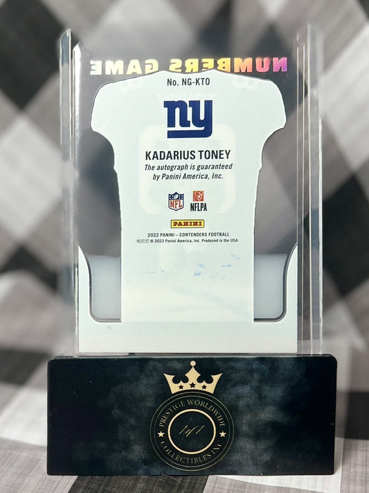 Kadarius Toney 2023 Panini Donruss Numbers Game Auto SP #NG-KTO New York Giants
