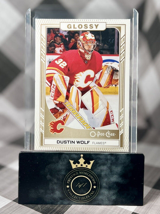 Dustin Wolf 2023-24 Upper Deck Series One O-Pee-Chee Glossy Rookie #R-11 Calgary
