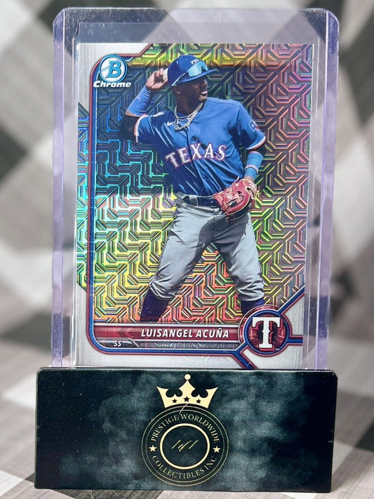 Luisangel Acuna 2022 Bowman Chrome Mojo Refractor #BCP-232 Texas Rangers