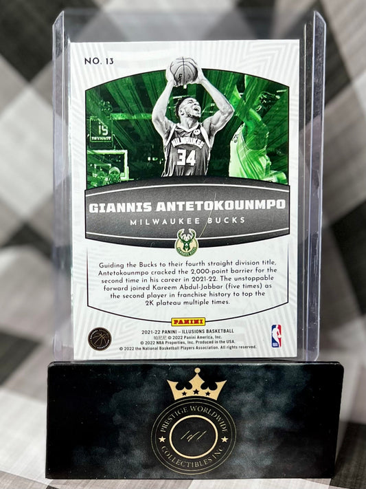 Giannis Antetokounmpo 2021-22 Illusions Orange Operation Detonation #13
