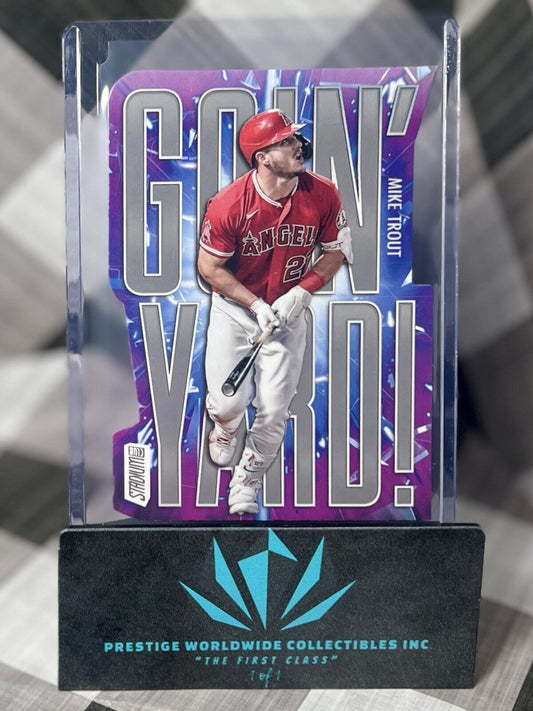 Mike Trout 2023 Topps Stadium Club Goin' Yard Die Cut Insert #GY-2 LA Angels